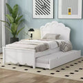 FAMYYT Twin Size Platform Bed?With Twin Size Trundle, Easy Assembly
