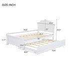 Lit plateforme FAMYYT pour jumeaux avec lit gigogne pour jumeaux, assemblage facile
