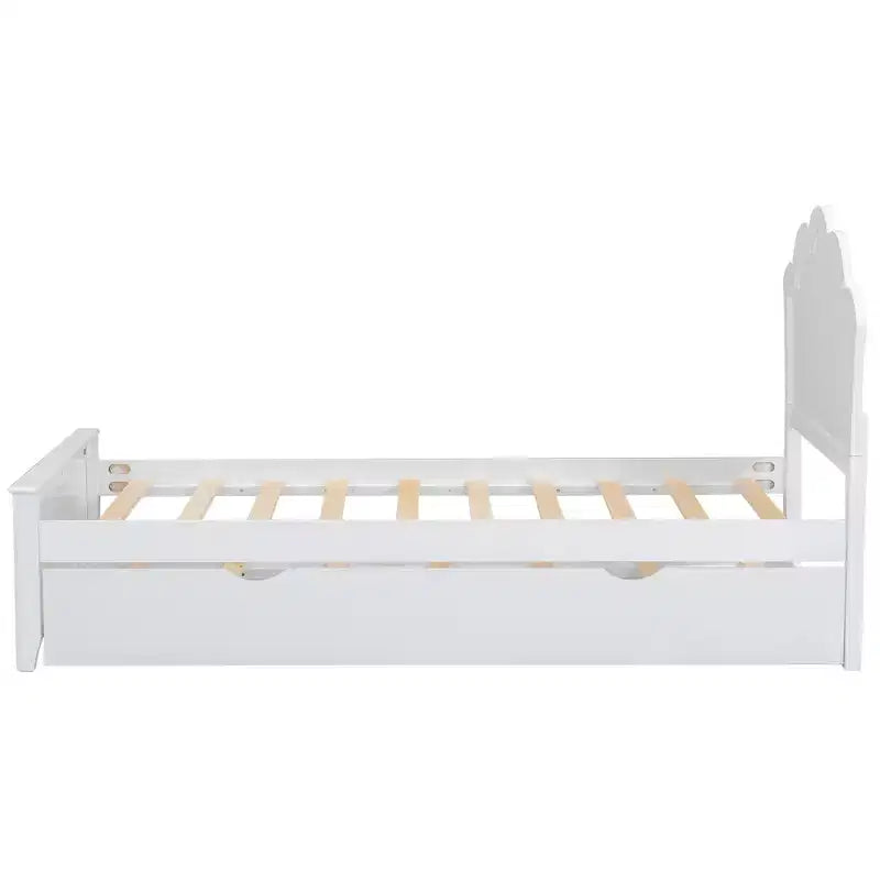 Lit plateforme FAMYYT pour jumeaux avec lit gigogne pour jumeaux, assemblage facile