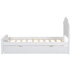 Lit plateforme FAMYYT pour jumeaux avec lit gigogne pour jumeaux, assemblage facile