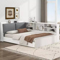 FAMYYT Full Size Platform Bed?With Storage Headboard, Shelves and 2 Drawers, Easy Assembly