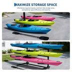 Freestanding Kayak Storage Rack with Wheels, Adjustable Kayak Racks for Garage and Outdoor, Kayak Stands for Canoes, Kayaks, SUP and Surfboards