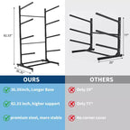 Freestanding Kayak Storage Rack with Wheels, Adjustable Kayak Racks for Garage and Outdoor, Kayak Stands for Canoes, Kayaks, SUP and Surfboards