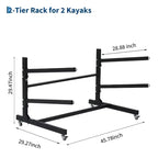 Freestanding Kayak Storage Rack with Wheels, Adjustable Kayak Racks for Garage and Outdoor, Kayak Stands for Canoes, Kayaks, SUP and Surfboards