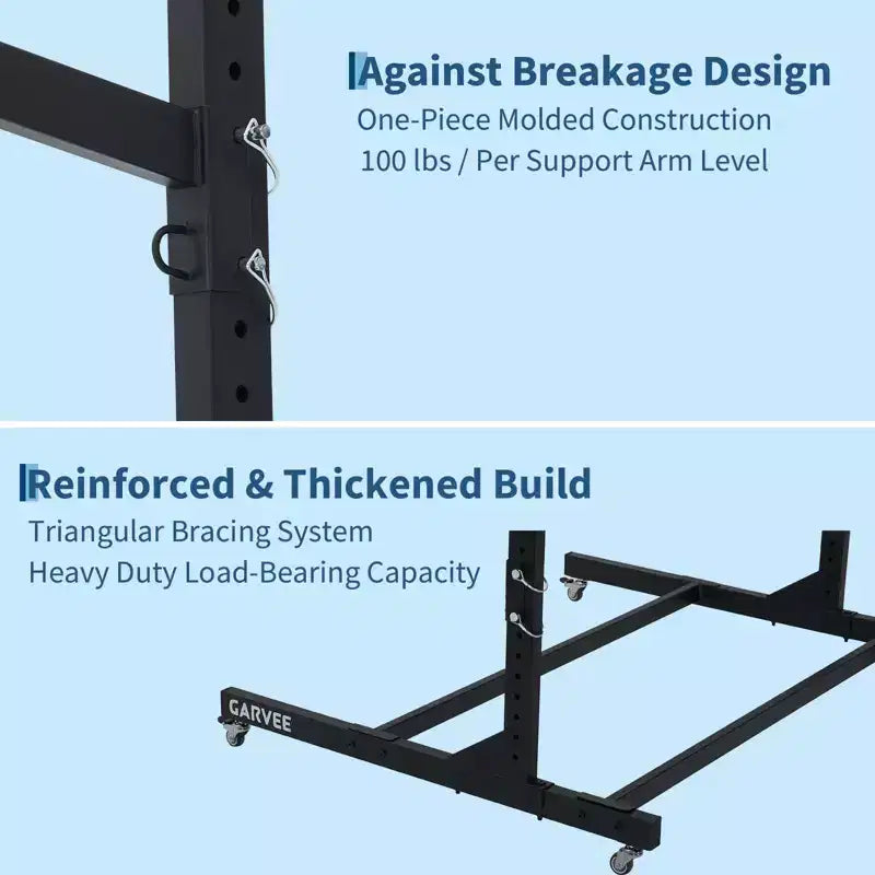 Freestanding Kayak Storage Rack with Wheels, Adjustable Kayak Racks for Garage and Outdoor, Kayak Stands for Canoes, Kayaks, SUP and Surfboards