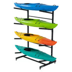 Freestanding Kayak Storage Rack with Wheels, Adjustable Kayak Racks for Garage and Outdoor, Kayak Stands for Canoes, Kayaks, SUP and Surfboards