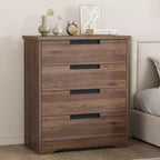 GustoWave Modern 4 Drawers Dresser Nightstand for Bedroom, Living Room, Bedroom, Brown