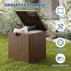 Acekool Coffre de rangement étanche 300 L en résine pour coussins, outils de jardin, accessoires de piscine, marron