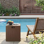 Acekool Coffre de rangement étanche 300 L en résine pour coussins, outils de jardin, accessoires de piscine, marron