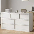 GustoWave 6-Drawer Storage Dresser With Waterproof Top, Natural Oak Finish, For Bedroom Or Entryway