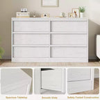 GustoWave 6-Drawer Storage Dresser With Waterproof Top, Natural Oak Finish, For Bedroom Or Entryway