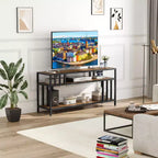 Meuble TV 165 cm pour téléviseurs jusqu'à 190 cm, meuble TV moderne avec 3 étagères de rangement ouvertes pour médias et décoration