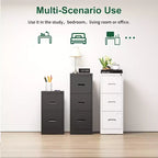 Classeur vertical métallique à 3 tiroirs pour bureau/maison, classeur étroit à roulettes verrouillable