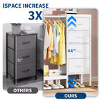 Commode avec tringle à vêtements, tiroirs de rangement pour chambre à coucher, commode en tissu réversible avec tringle à vêtements, pour bureau à domicile