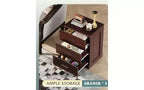 DEXYLLO Night Stand, Wood Nightstand with 3 Drawers, Bed Side Table for Bedroom, Living Room, Dorm