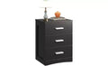 DEXYLLO Night Stand, Wood Nightstand with 3 Drawers, Bed Side Table for Bedroom, Living Room, Dorm