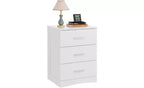 DEXYLLO Night Stand, Wood Nightstand with 3 Drawers, Bed Side Table for Bedroom, Living Room, Dorm