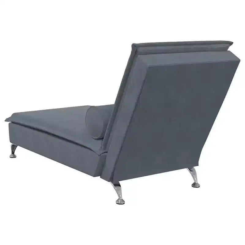 vidaXL Chaise longue de massage gris foncé