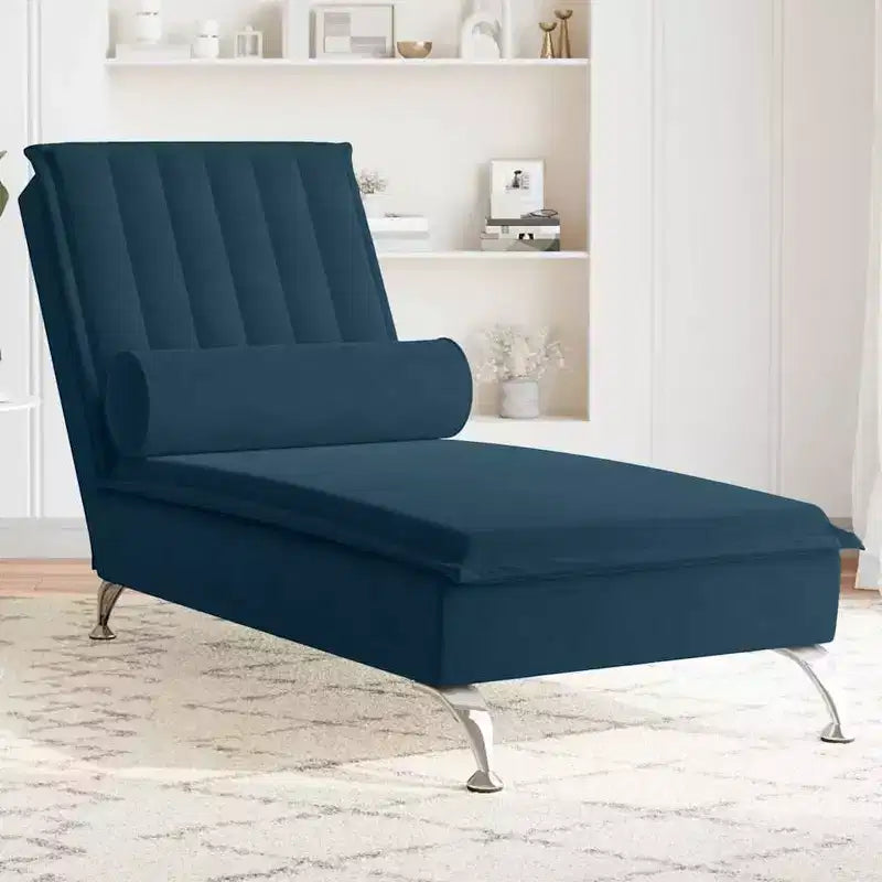 vidaXL Chaise longue de massage gris foncé