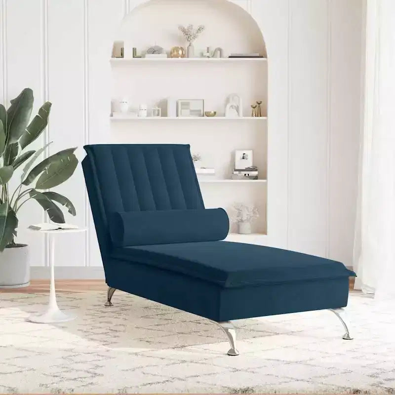 vidaXL Chaise longue de massage gris foncé