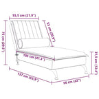 vidaXL Chaise longue de massage gris foncé