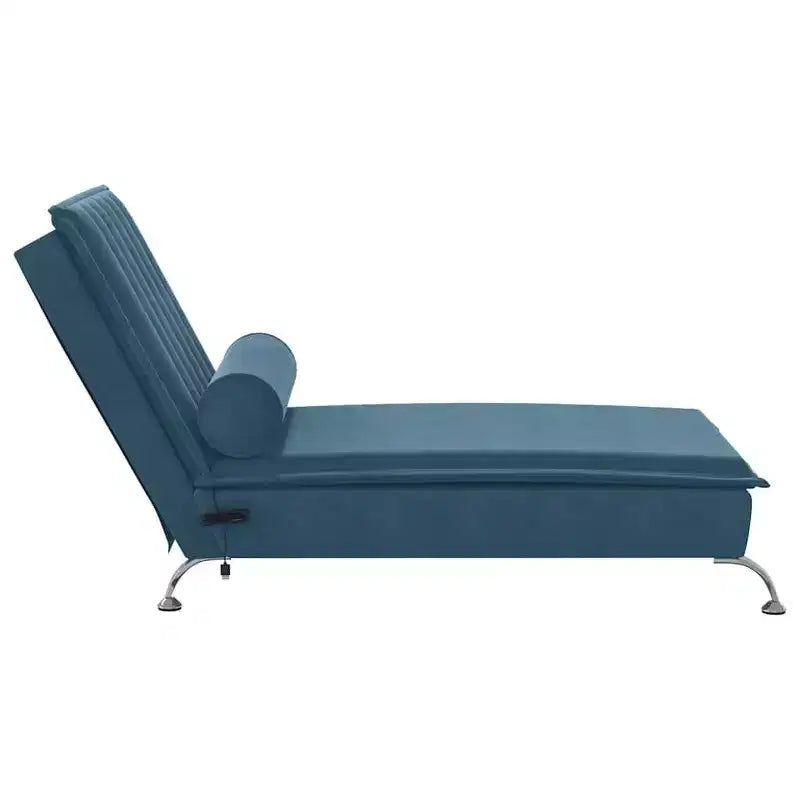 vidaXL Chaise longue de massage gris foncé