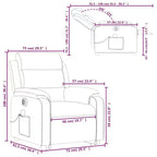 vidaXL Stand Up Massage Recliner Chair Dark gray