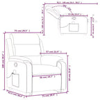 vidaXL Stand Up Massage Recliner Chair Dark gray