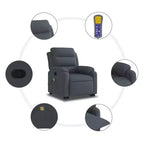 vidaXL Stand Up Massage Recliner Chair Dark gray