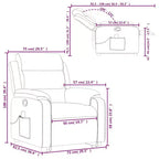 vidaXL Stand Up Massage Recliner Chair Dark gray