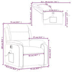 vidaXL Stand Up Massage Recliner Chair Dark gray