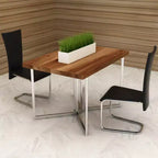 vidaXL Lot de 2 chaises de salle à manger en similicuir noir Standard Moderne