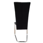 vidaXL Lot de 2 chaises de salle à manger en similicuir noir Standard Moderne