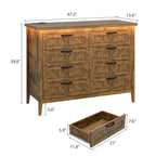 8 Drawer Modern White Dresser with Built-in Power Outlet & LED Light, Spacious Chest of Drawers for Bedroom & Living Room