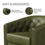 Dyonery Swivel Barrel Accent Chair,Modern Nailhead Armchair, 360 Modern Comfy Reading Chair for Living Room & Bedroom