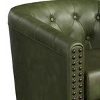 Dyonery Swivel Barrel Accent Chair,Modern Nailhead Armchair, 360 Modern Comfy Reading Chair for Living Room & Bedroom