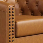 Dyonery Swivel Barrel Accent Chair,Modern Nailhead Armchair, 360 Modern Comfy Reading Chair for Living Room & Bedroom