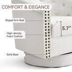 Dyonery Swivel Barrel Accent Chair,Modern Nailhead Armchair, 360 Modern Comfy Reading Chair for Living Room & Bedroom