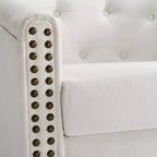Dyonery Swivel Barrel Accent Chair,Modern Nailhead Armchair, 360 Modern Comfy Reading Chair for Living Room & Bedroom