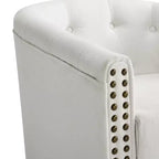Dyonery Swivel Barrel Accent Chair,Modern Nailhead Armchair, 360 Modern Comfy Reading Chair for Living Room & Bedroom