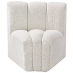 Meridian Furniture Arc Boucle Fabric Curved Corner Chair