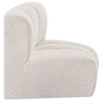 Meridian Furniture Arc Boucle Fabric Curved Corner Chair