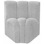 Meridian Furniture Arc Boucle Fabric Curved Corner Chair