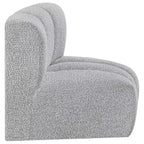 Meridian Furniture Arc Boucle Fabric Curved Corner Chair