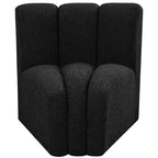 Meridian Furniture Arc Boucle Fabric Curved Corner Chair