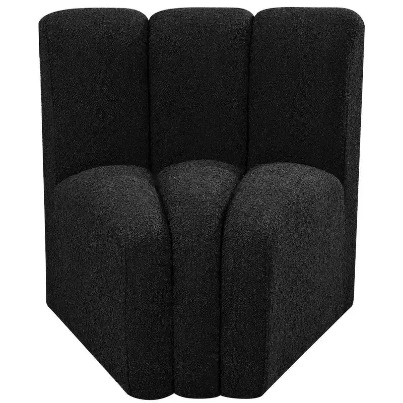 Meridian Furniture Arc Boucle Fabric Curved Corner Chair