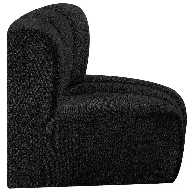 Meridian Furniture Arc Boucle Fabric Curved Corner Chair