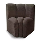 Meridian Furniture Arc Boucle Fabric Curved Corner Chair