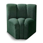 Meridian Furniture Arc Boucle Fabric Curved Corner Chair