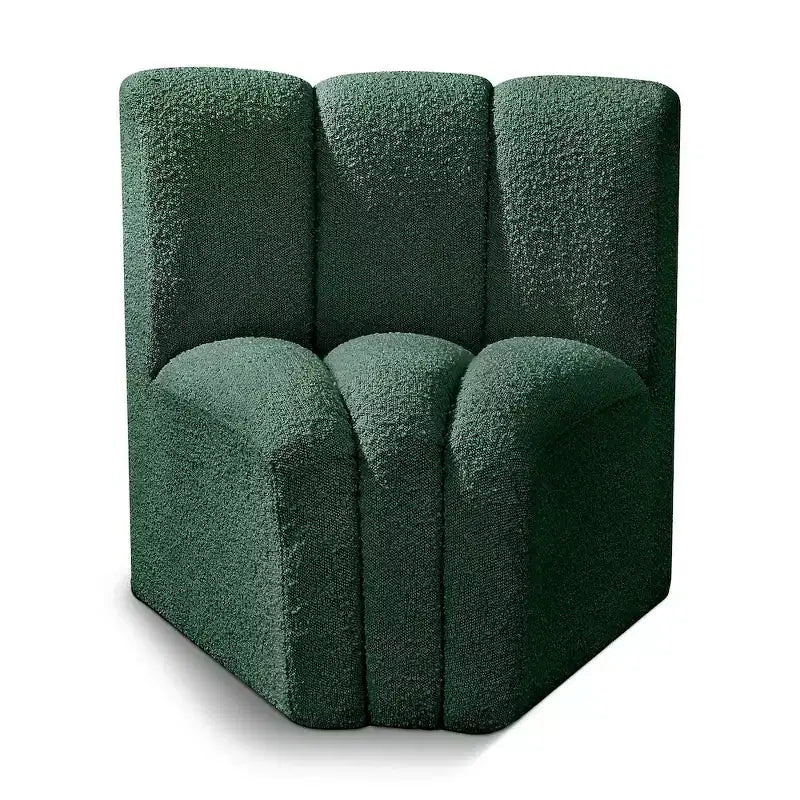 Meridian Furniture Arc Boucle Fabric Curved Corner Chair